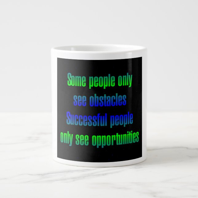 Caneca De Café Grande Citação de Incentivo # 135 (Frente)