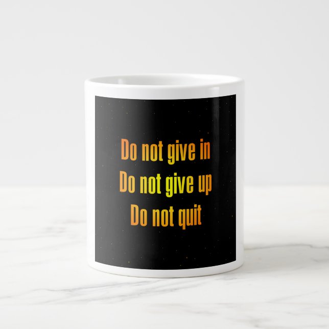 Caneca De Café Grande Citação de Incentivo # 16 (Frente)