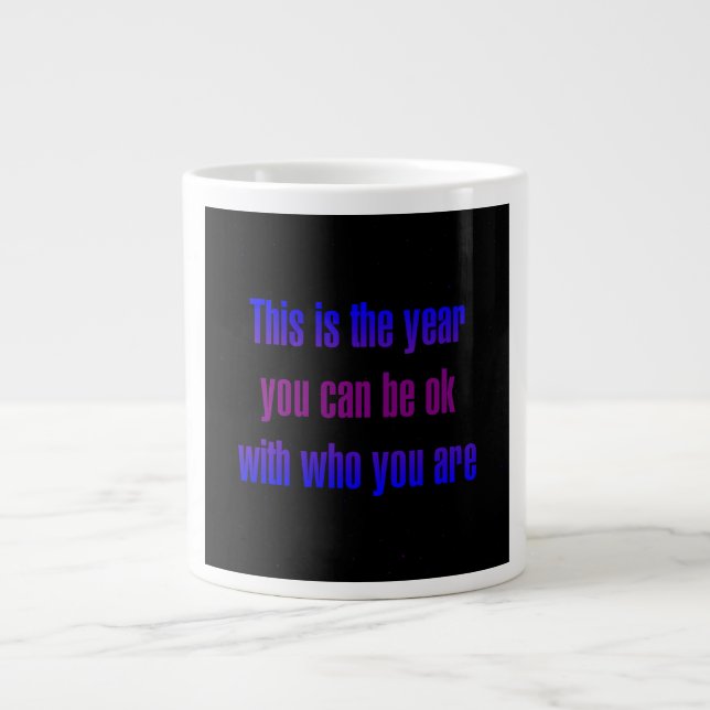 Caneca De Café Grande Citação de Incentivo # 166 (Frente)