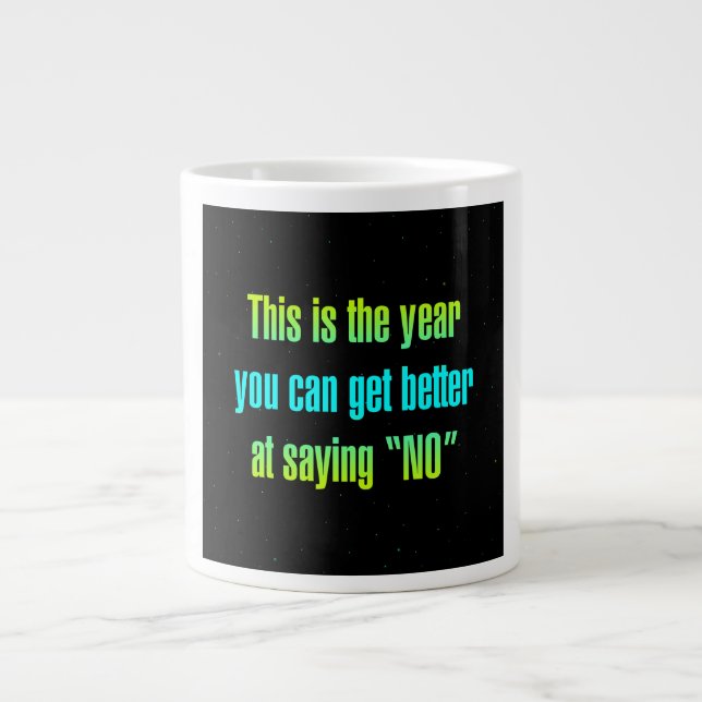 Caneca De Café Grande Citação de Incentivo # 185 (Frente)