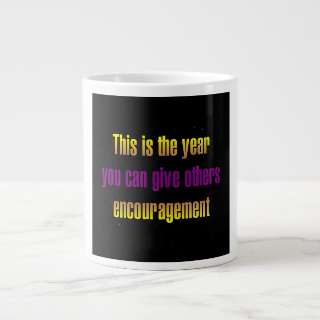 Caneca De Café Grande Citação de Incentivo # 192 (Frente)
