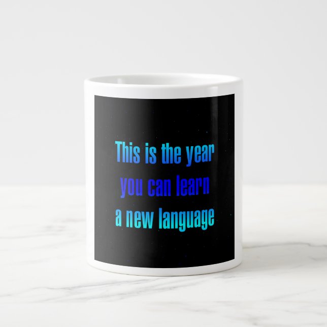 Caneca De Café Grande Citação de Incentivo # 200 (Frente)