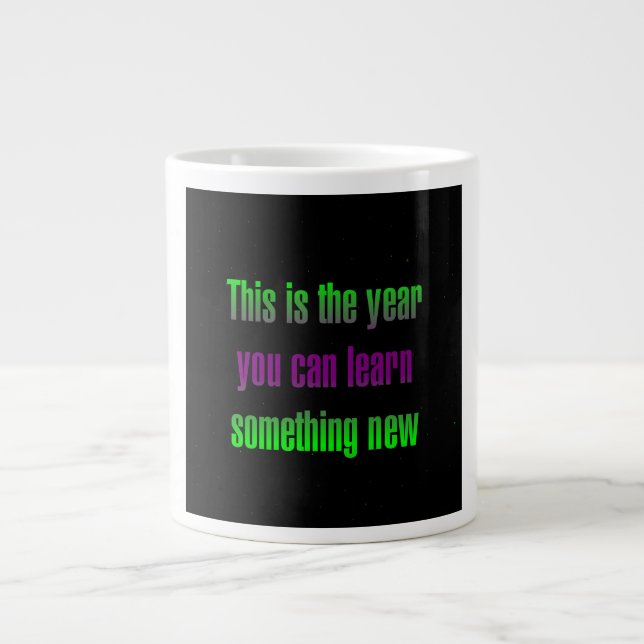 Caneca De Café Grande Citação de Incentivo # 201 (Frente)