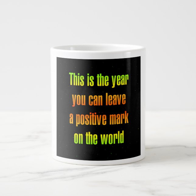 Caneca De Café Grande Citação de Incentivo # 203 (Frente)