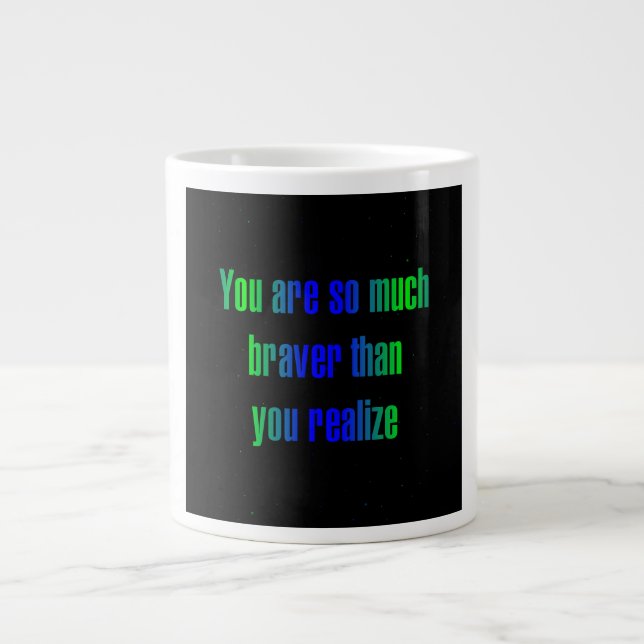 Caneca De Café Grande Citação de Incentivo # 268 (Frente)