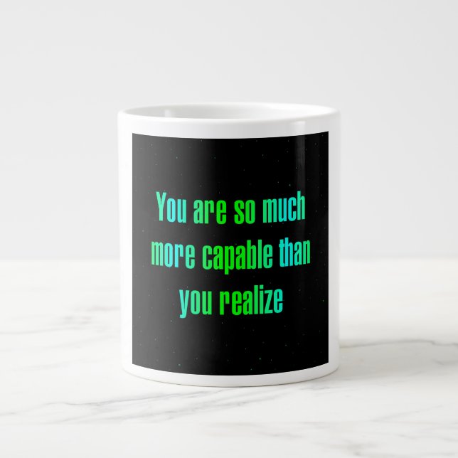 Caneca De Café Grande Citação de Incentivo # 279 (Frente)