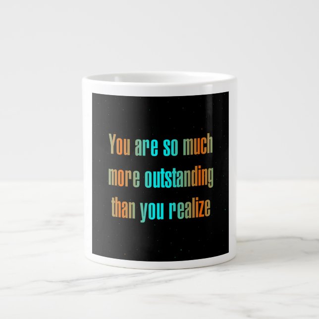 Caneca De Café Grande Citação de Incentivo # 299 (Frente)