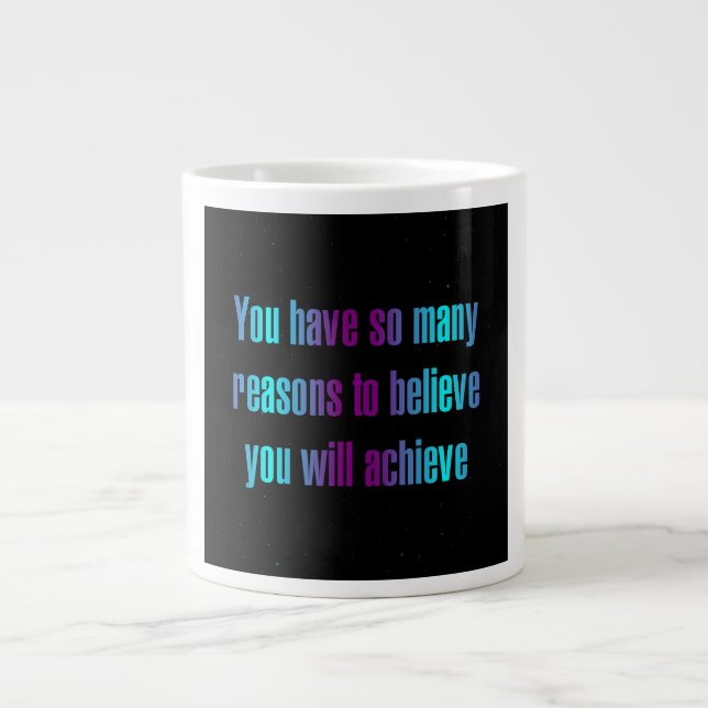 Caneca De Café Grande Citação de Incentivo # 333 (Frente)