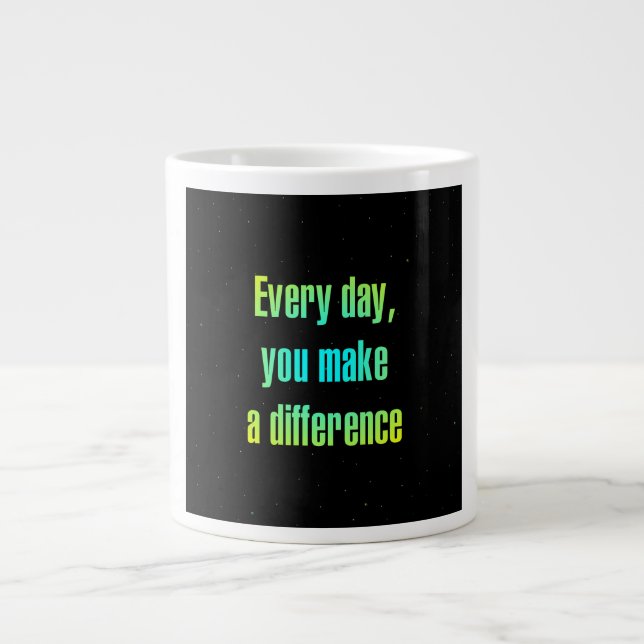 Caneca De Café Grande Citação de Incentivo # 34 (Frente)
