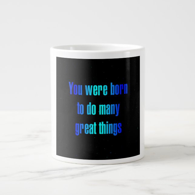 Caneca De Café Grande Citação de Incentivo # 348 (Frente)