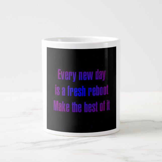 Caneca De Café Grande Citação de Incentivo # 35 (Frente)