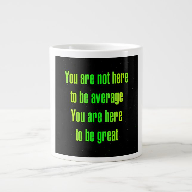 Caneca De Café Grande Citação de Incentivo # 361 (Frente)