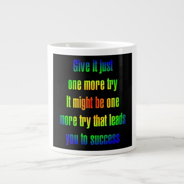 Caneca De Café Grande Citação de Incentivo # 37 (Frente)