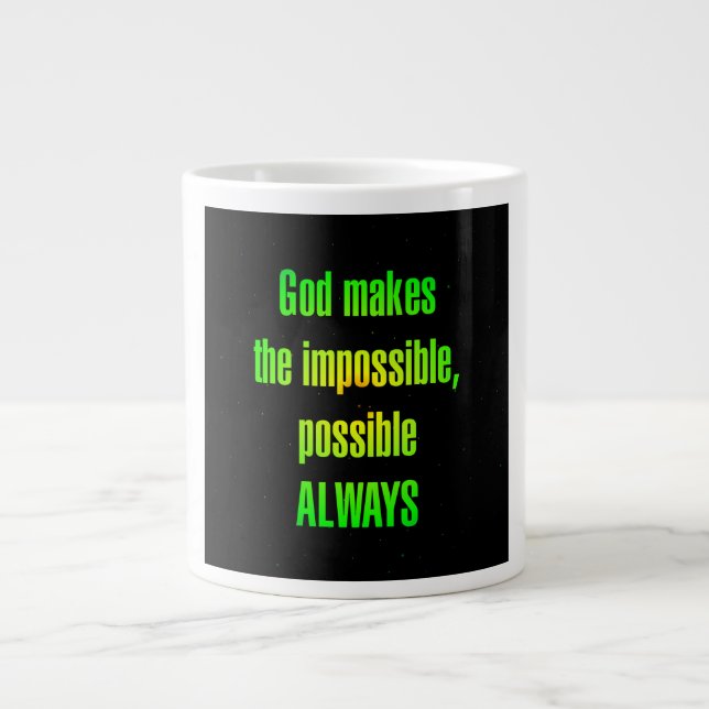 Caneca De Café Grande Citação de Incentivo # 69 (Frente)