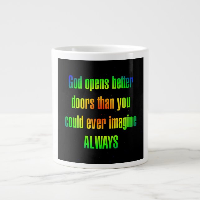 Caneca De Café Grande Citação de Incentivo # 70 (Frente)