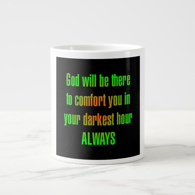 Caneca De Café Grande Citação de Incentivo # 74 (Frente)