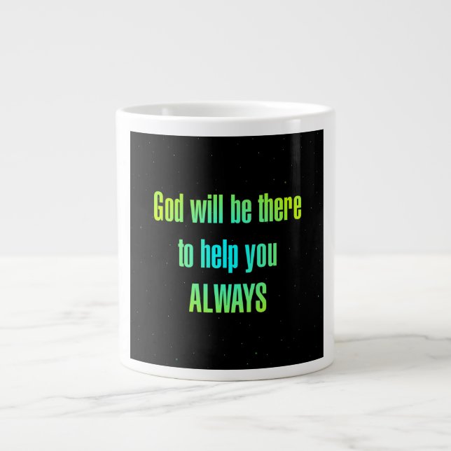Caneca De Café Grande Citação de Incentivo # 76 (Frente)