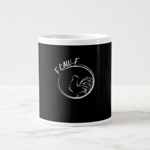 Caneca De Café Grande Citação de Jogo de Palavras Divertido F-Caw-F Esti