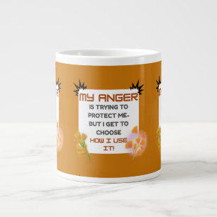 Caneca De Café Grande Citação de Sensibilização de Raiva