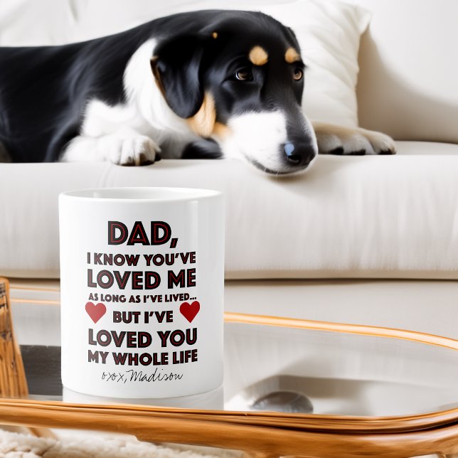 Caneca De Café Grande Citação do Dia dos Pais que Amou Você (Father's Day Loved You Quote Giant Coffee Mug)