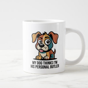 Caneca De Café Grande Citação engraçada de desenho animado de cachorro m