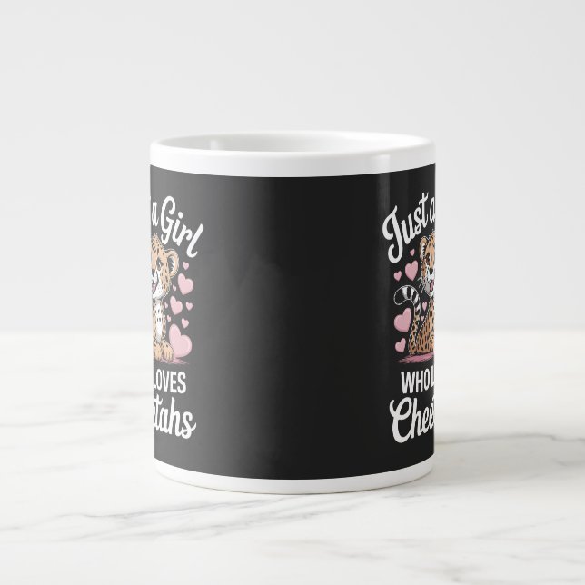 Caneca De Café Grande Citação engraçada de guepardo  (Frente)