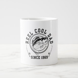 Caneca De Café Grande Citação Engraçada de Pesca Carinha Legal de Pai De
