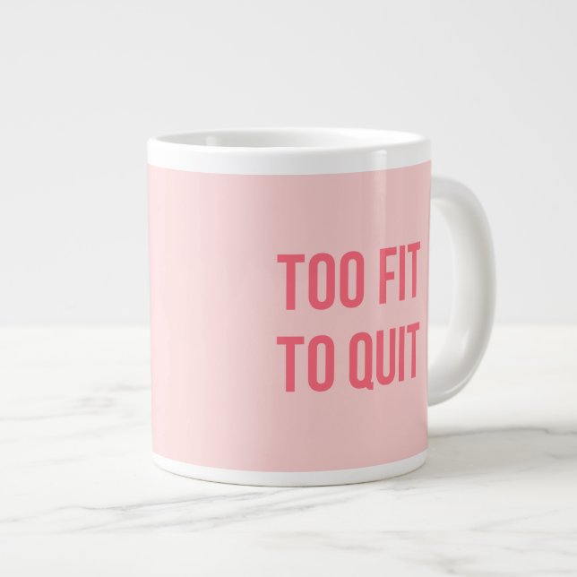 Caneca De Café Grande Citação Motivacional do Workout para o Ajustado Ro (Frente Esquerda)