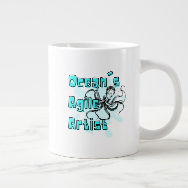 CANECA DE CAFÉ GRANDE CITAÇÃO OCTOPUS , OCEAN AGILE ARTISTA (Direita)