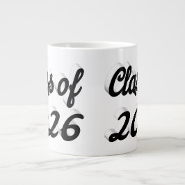 Caneca De Café Grande Class of 2026 black script graduation