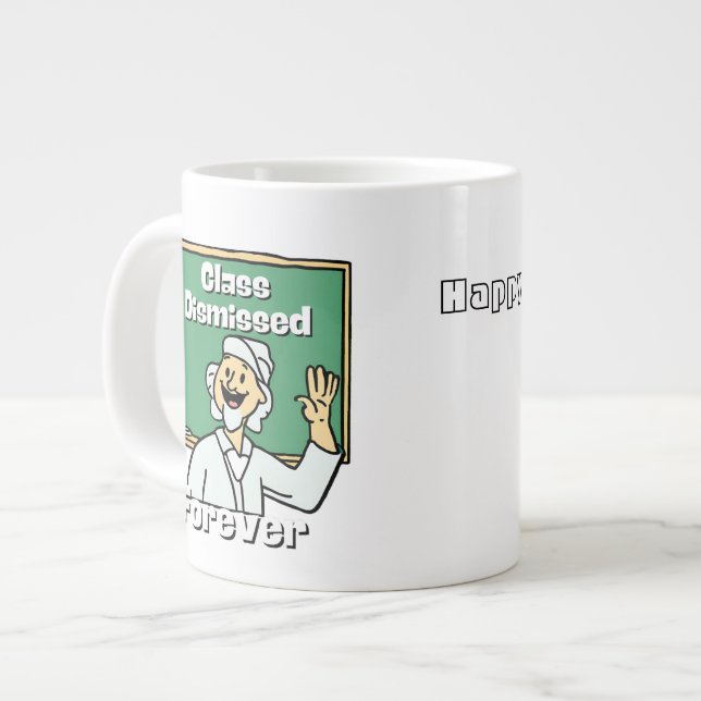 Caneca De Café Grande Classe de Professores Despedida para sempre (Frente Esquerda)