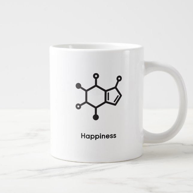 Caneca De Café Grande Classic Mug - Caffeine = Happiness (Direita)