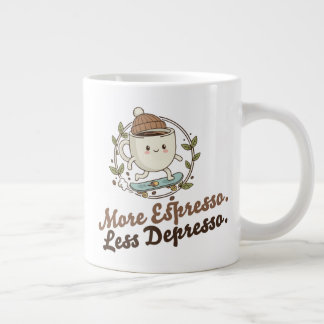Caneca De Café Grande Classic Mug - More Espresso. Less Depresso.