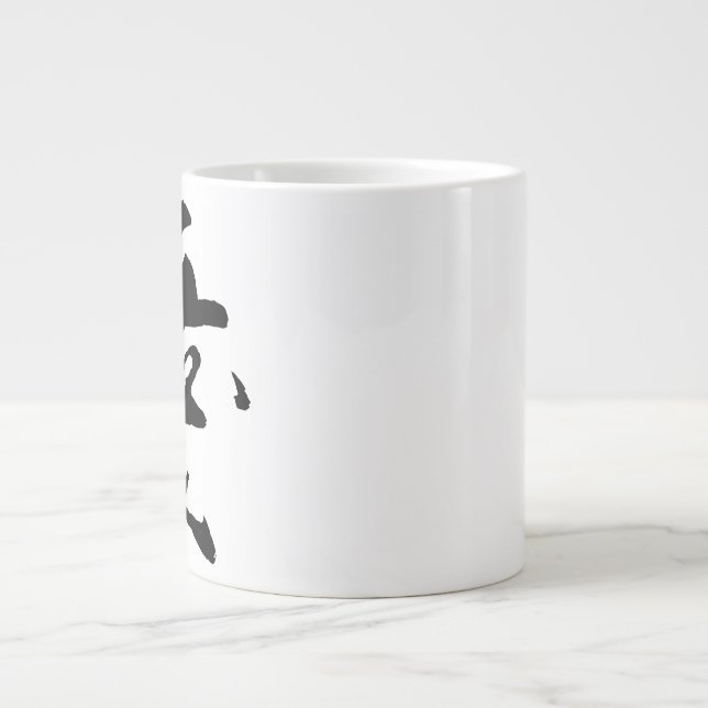 Caneca De Café Grande Clássico Chinês Caligrafia-Amor-#001- (Frente)