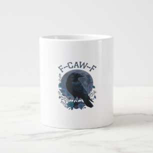 Caneca De Café Grande Clássico Corvo Passaro F-Caw-F Corvo Engraçado