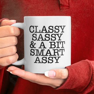 Caneca De Café Grande Classy Sassy Funny Quotes Mug