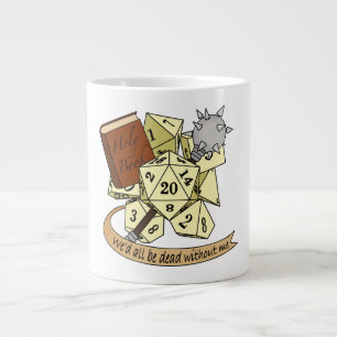 Caneca De Café Grande Cleric Dice Design