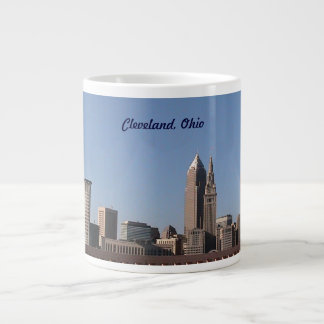 Caneca De Café Grande Cleveland, OH Blue Skyline Jumbo Specialty Mug