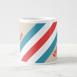Caneca De Café Grande Cloud Chaser Stripes with Name