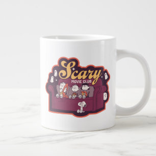 Caneca De Café Grande Clube de Filme Assustador Peanuts no Sofá de Hallo