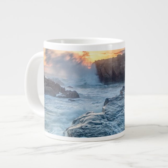 Caneca De Café Grande Coastline | Carmel California (Frente Esquerda)