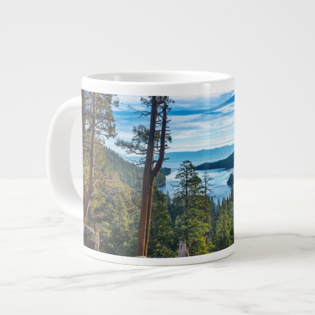 Caneca De Café Grande Coastline | Emerald Bay, Lake Tahoe, Califórnia (Frente Esquerda)