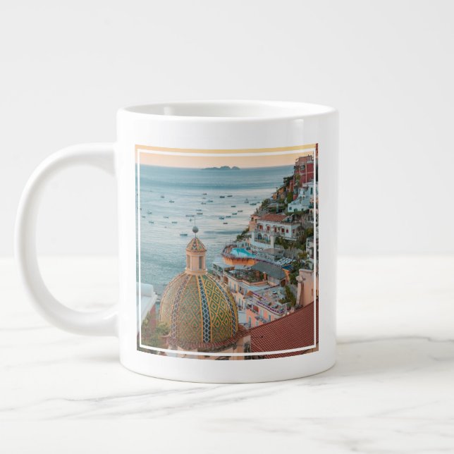 Caneca De Café Grande Coastline | Positano, Costa Amalfi, Itália (Esquerda)