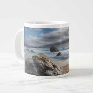 Caneca De Café Grande Coastline   Stormy Big Sur, Califórnia