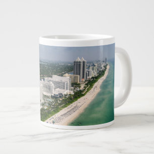 Caneca De Café Grande Coastline Urban Beach, Miami, Florida