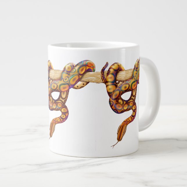 Caneca De Café Grande Cobra Jumbo Mug (Frente Esquerda)