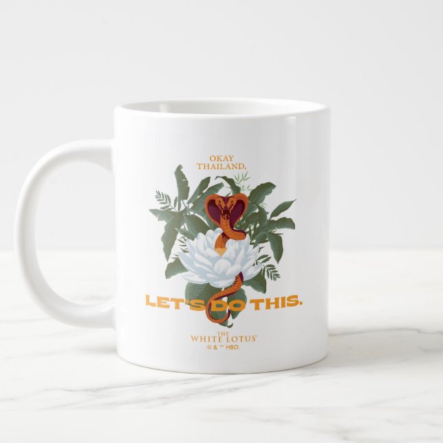 Caneca De Café Grande Cobra "O Vamos Faz Isso" - O Lotus Branco (Esquerda)