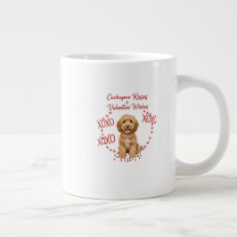 Caneca De Café Grande Cockapoo Kisses Valentine Wishes Dog Lover