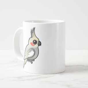 Caneca De Café Grande Cockatiel girado