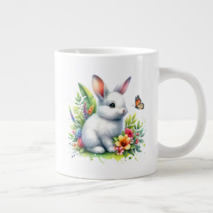 Caneca De Café Grande Coelho Animal de Fazenda Bebê Clipart de Sublimaçã